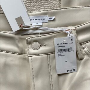 Good American Cream Boot Cut Pants - Size 15